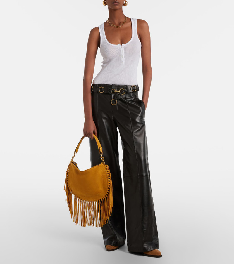 Isabel Marant Oskan fringed suede shoulder bag outlook