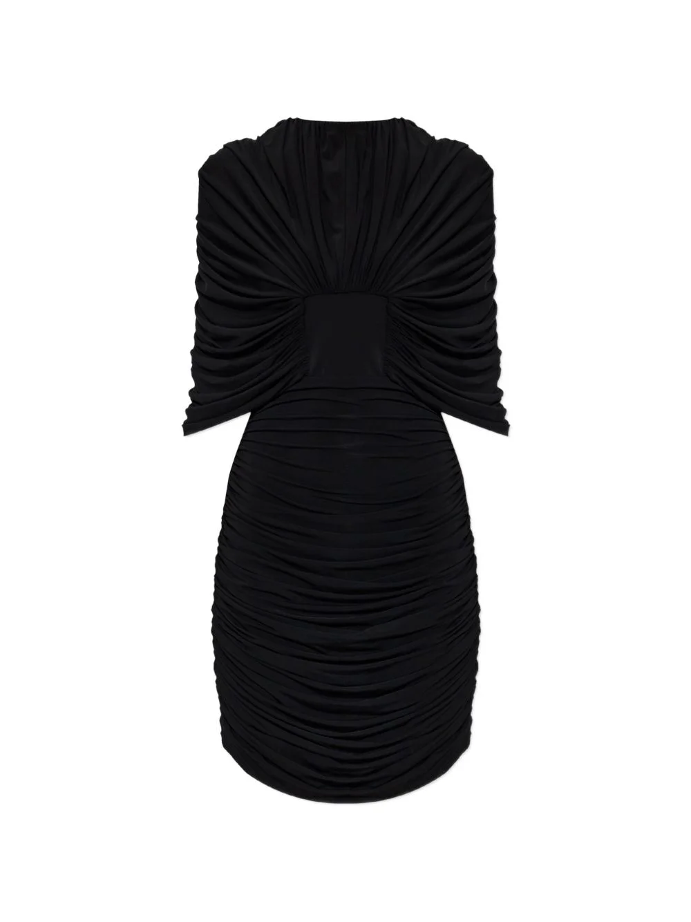 ruched draped-detail mini dress - 1