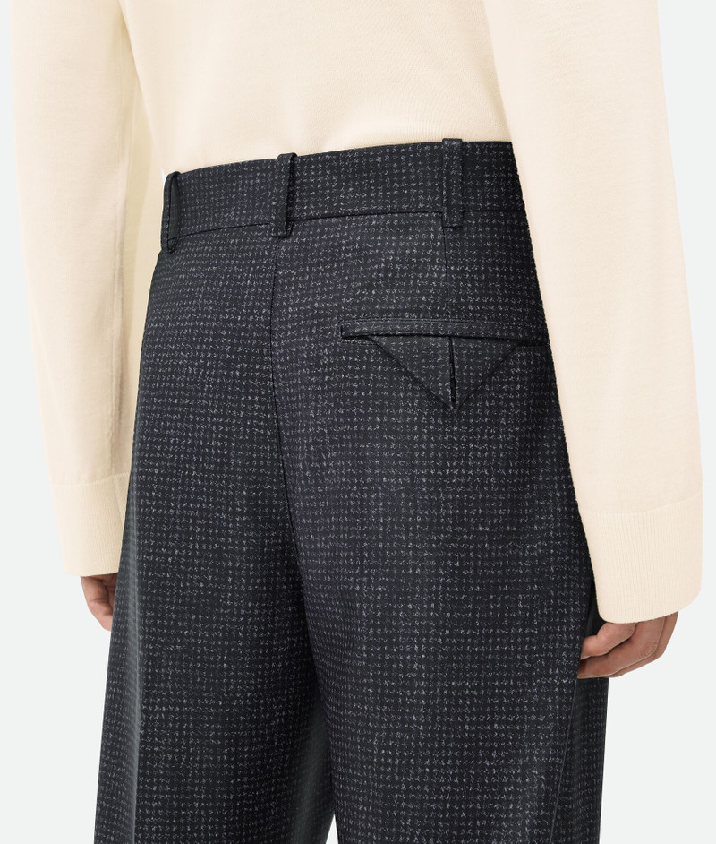 Printed Leather Houndstooth Pants 4