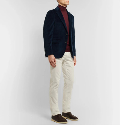 Loro Piana Navy Slim-Fit Cotton and Cashmere-Blend Corduroy Blazer outlook