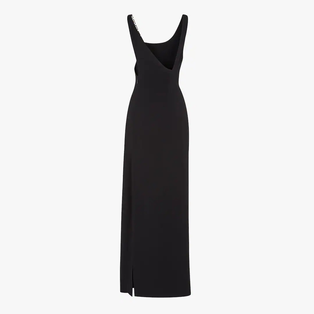 Fendace dress in black cady - 2