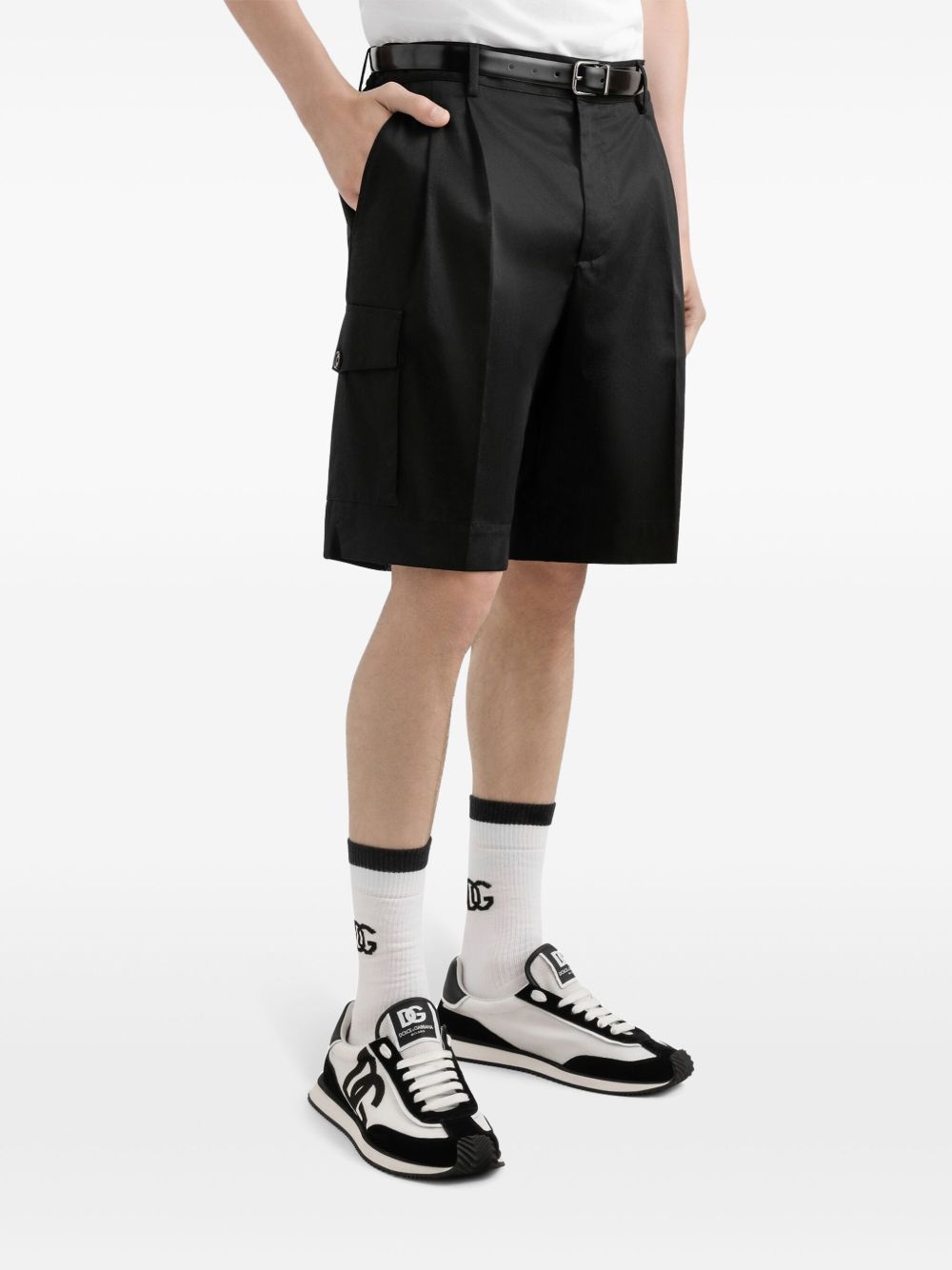 pleated cargo shorts - 4