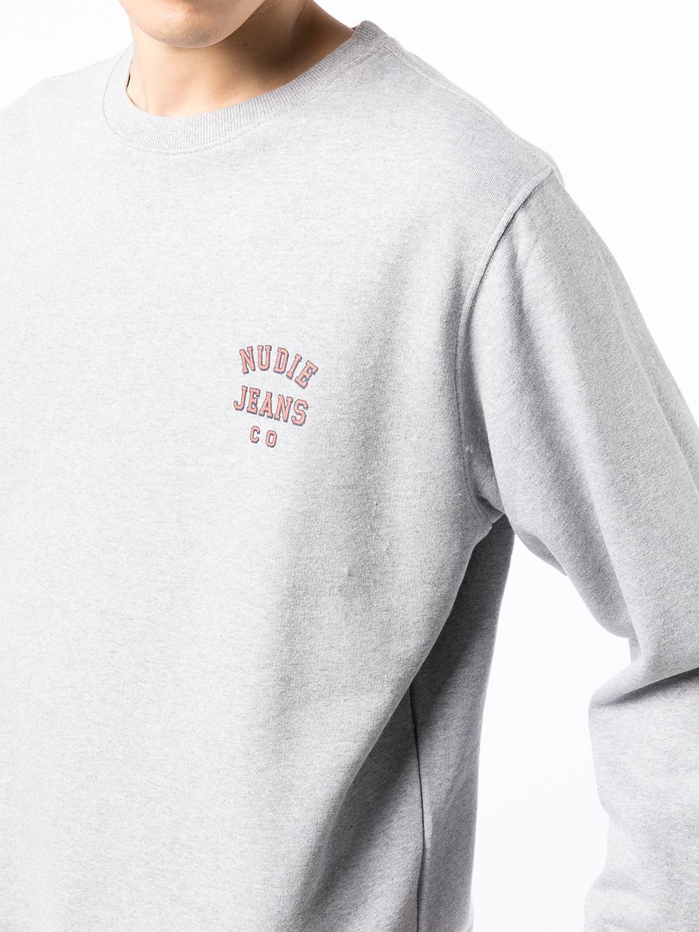 logo-print crew neck sweatshirt - 5