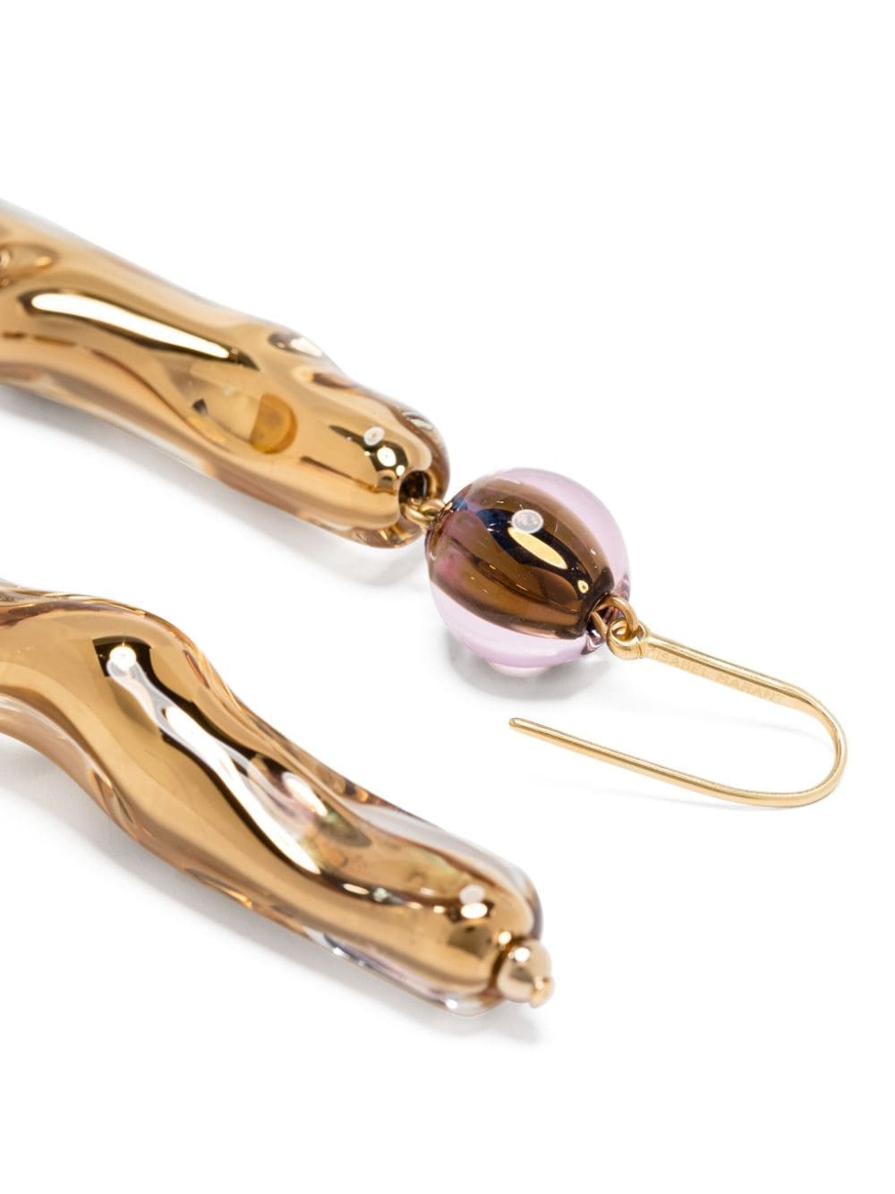 sculpted drop earrings - 3