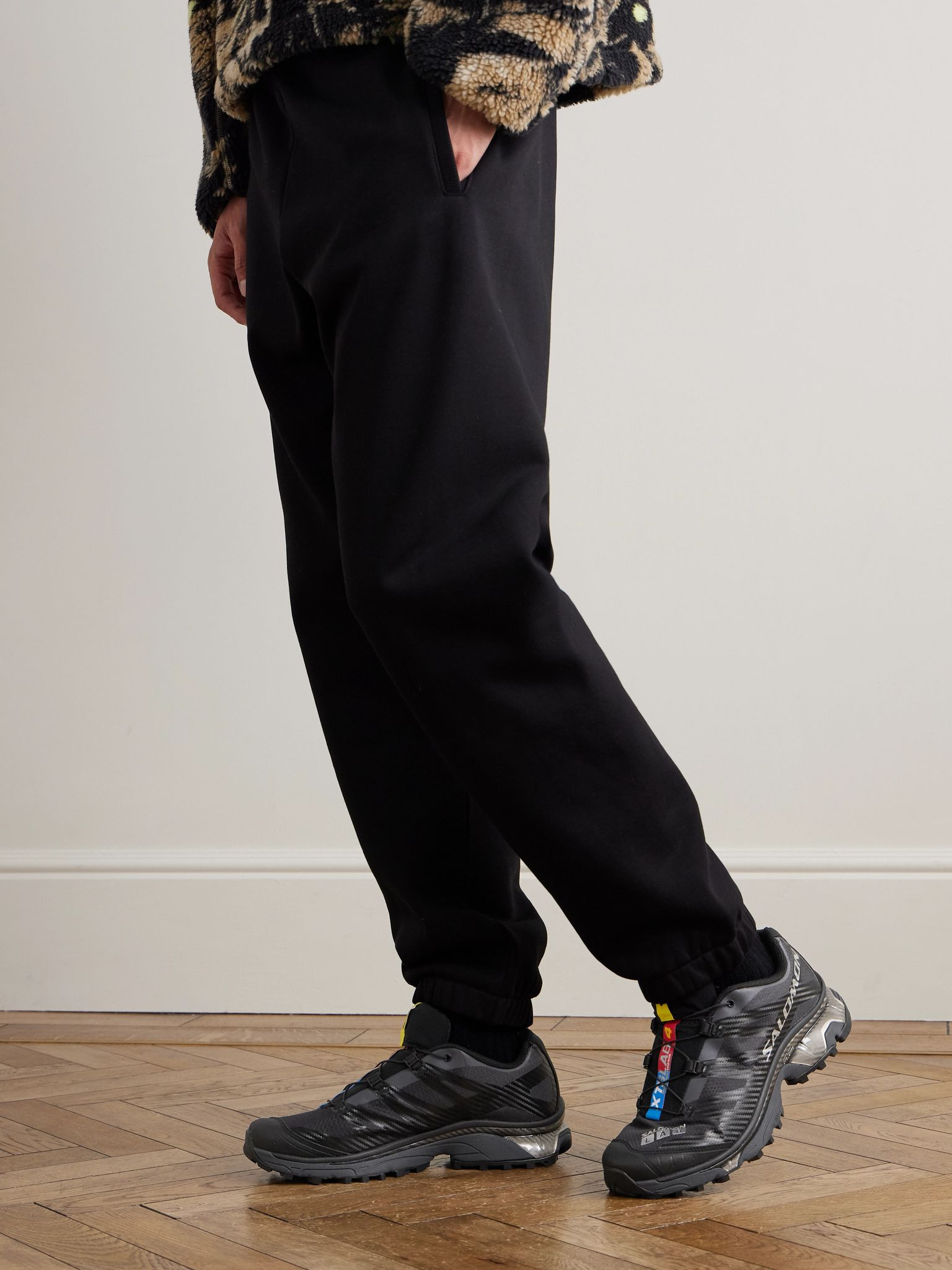 XT-4 Rubber-Trimmed Mesh Sneakers Black - 2