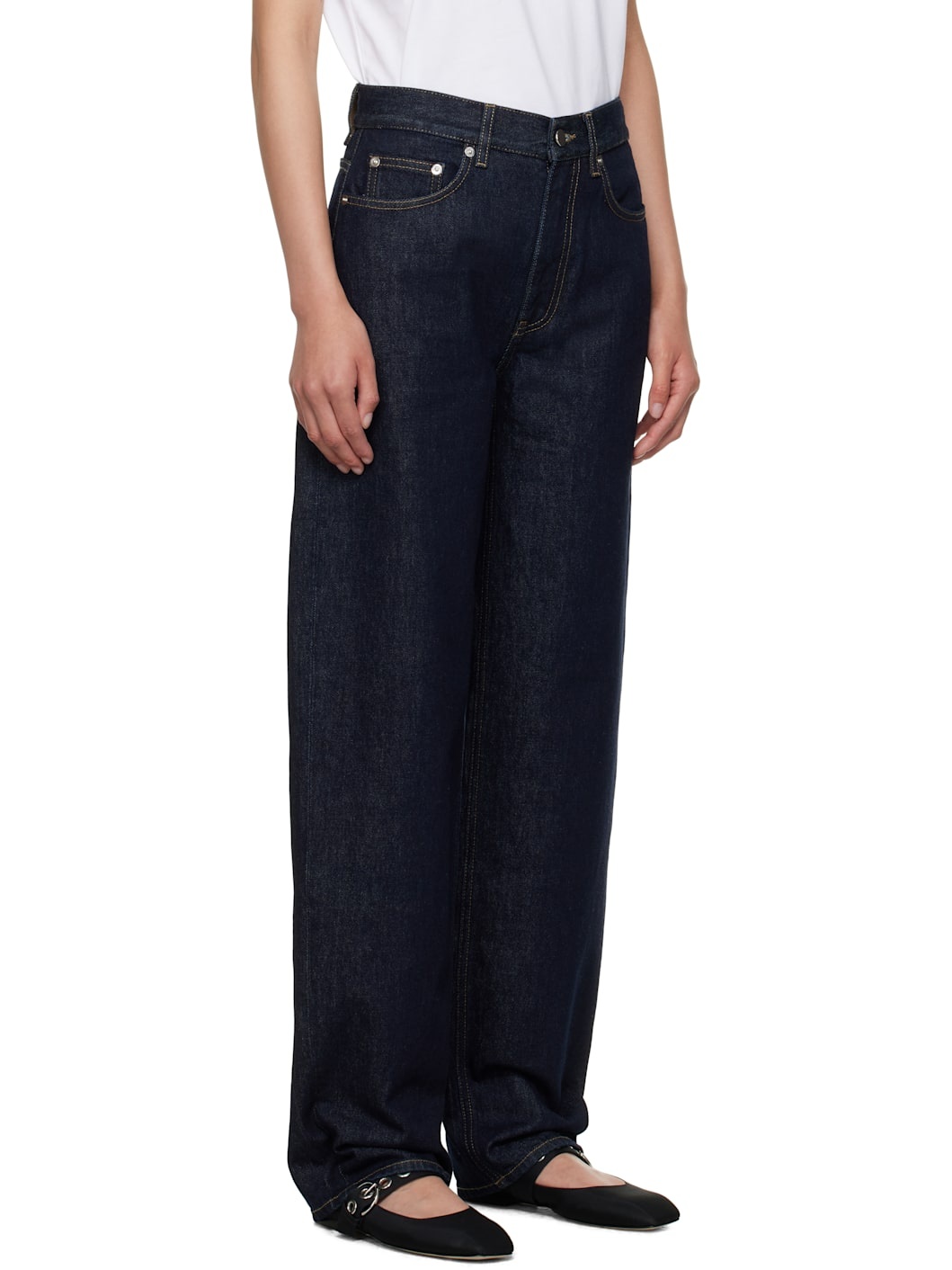 Navy Samur Straight-Leg Jeans - 2