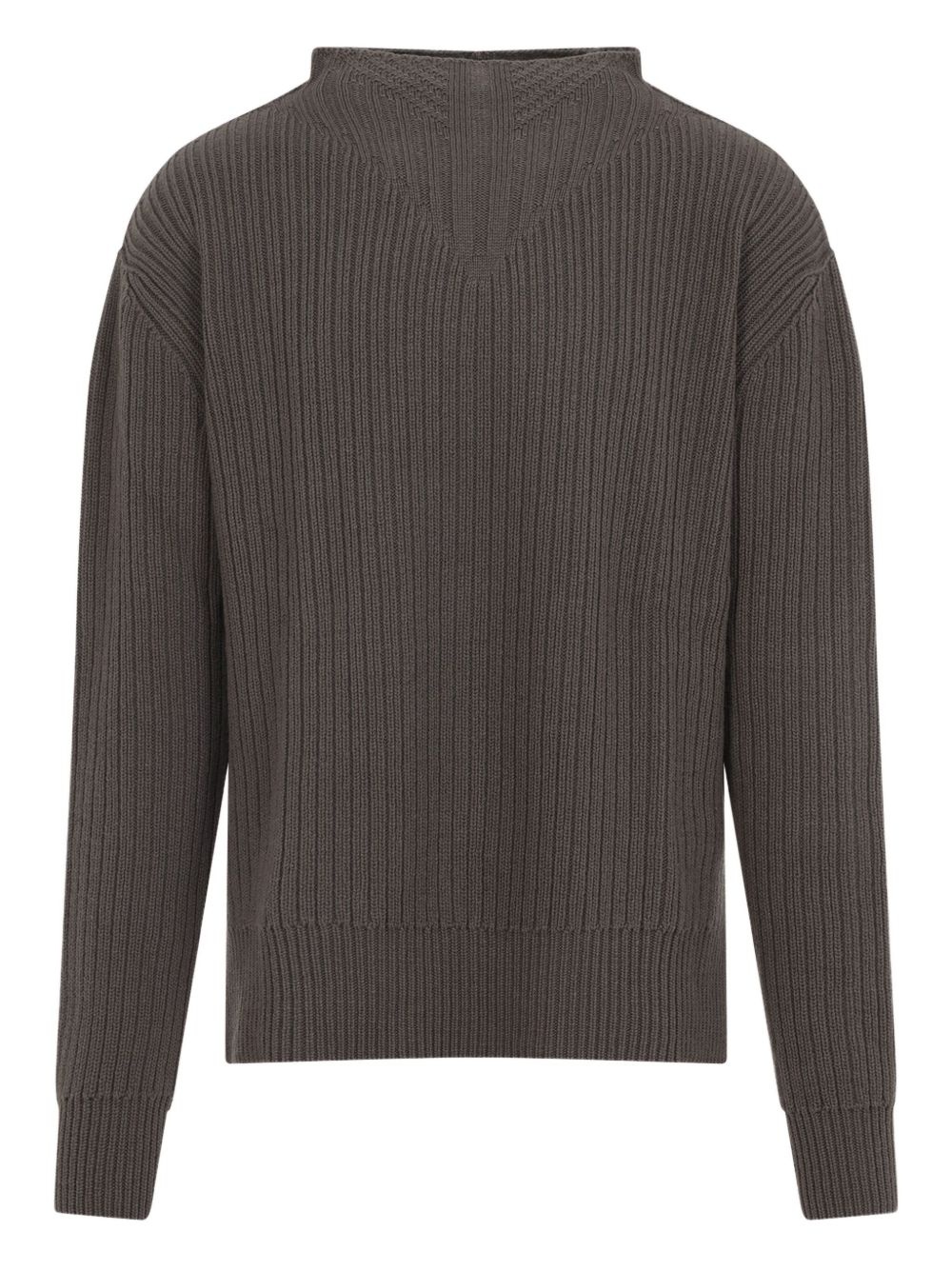 ribbed mock-neck sweater - 2