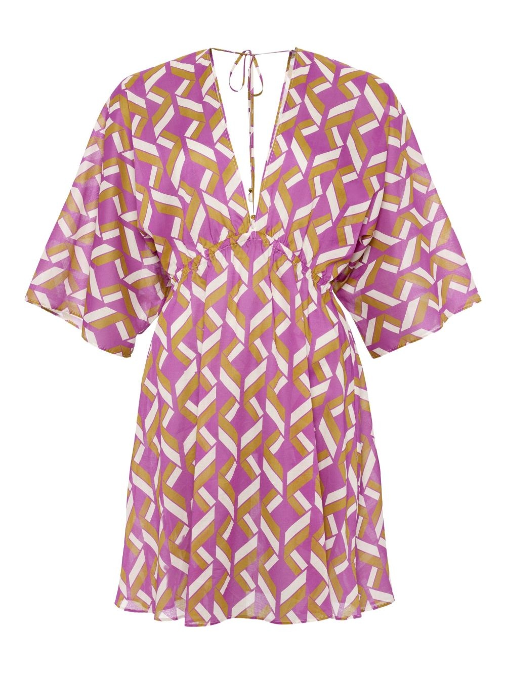 Feel geometric-print kimono dress - 5