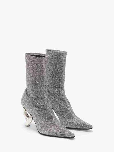 JW Anderson CHAIN HEEL ANKLE SOCK BOOTS outlook