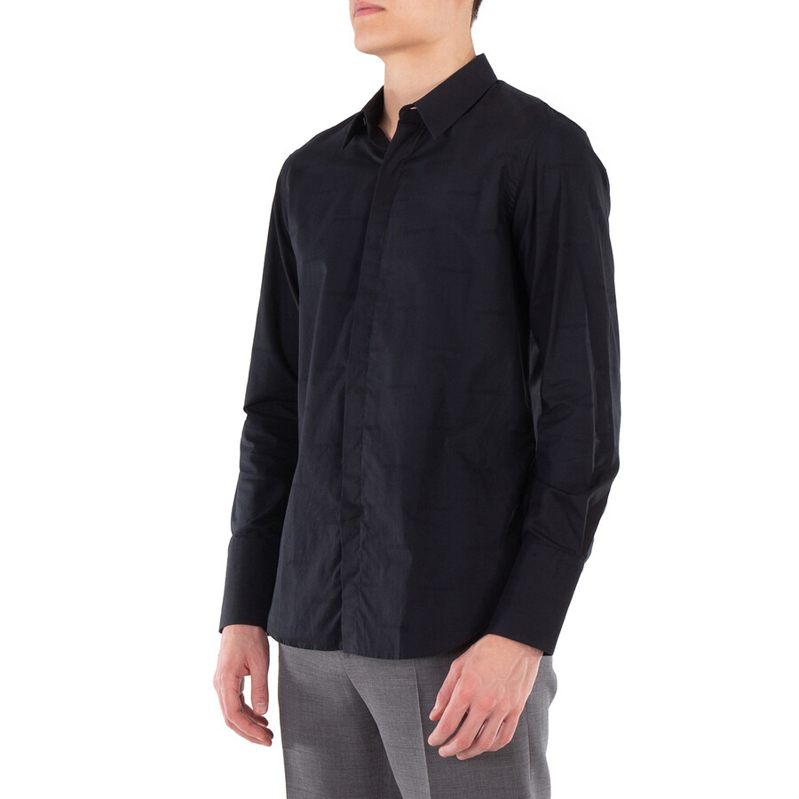Ferragamo Logo Jacquard Long-Sleeved Sports Shirt - 2