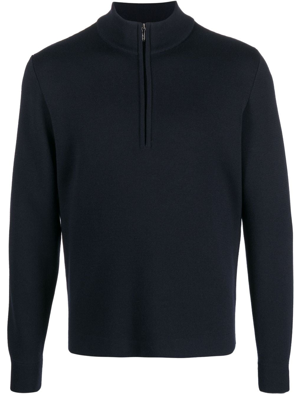 zip-up virgin-wool sweatshirt - 1