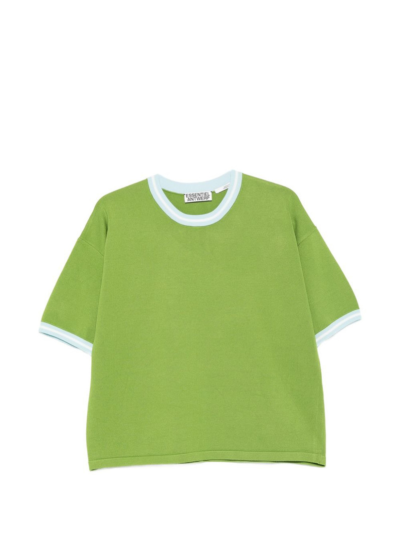 contrasting-trims T-shirt 1