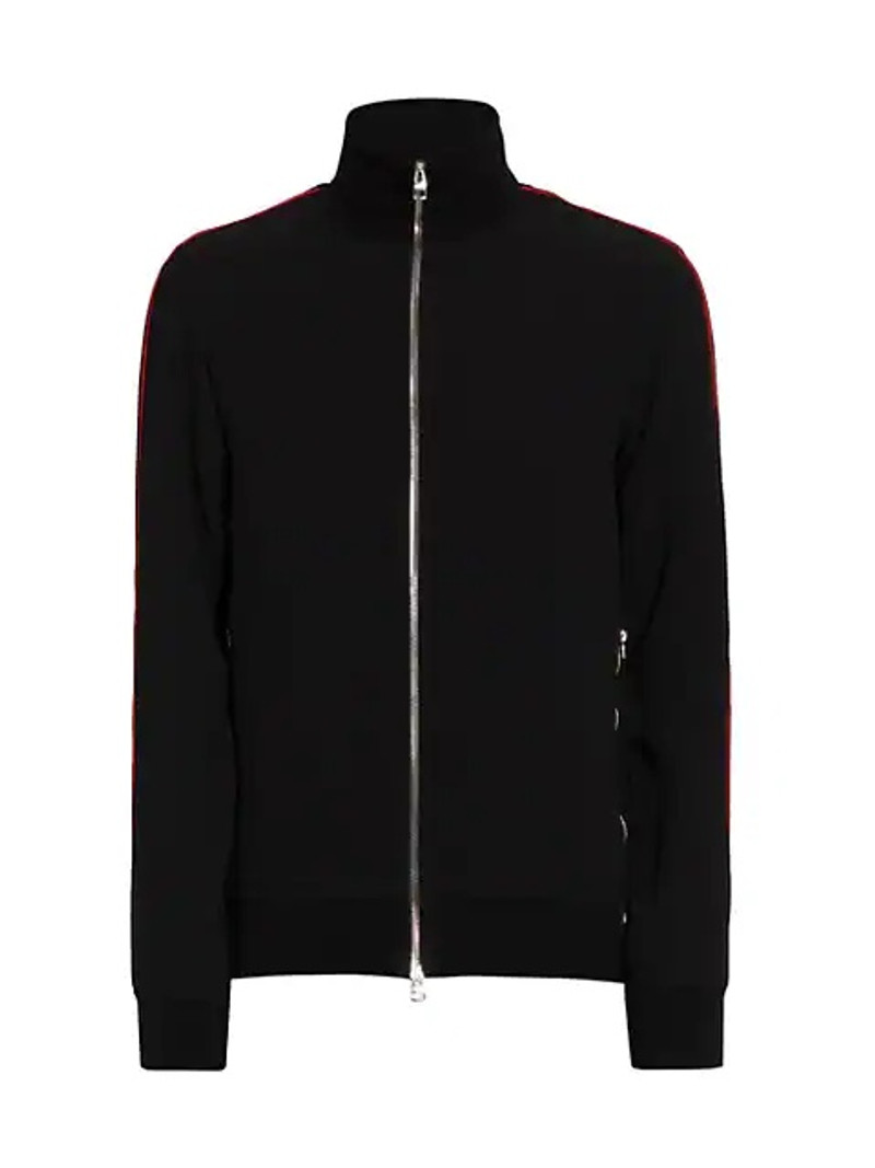 Slim-Fit Logo Webbing-Trimmed Crepe Track Jacket - 1
