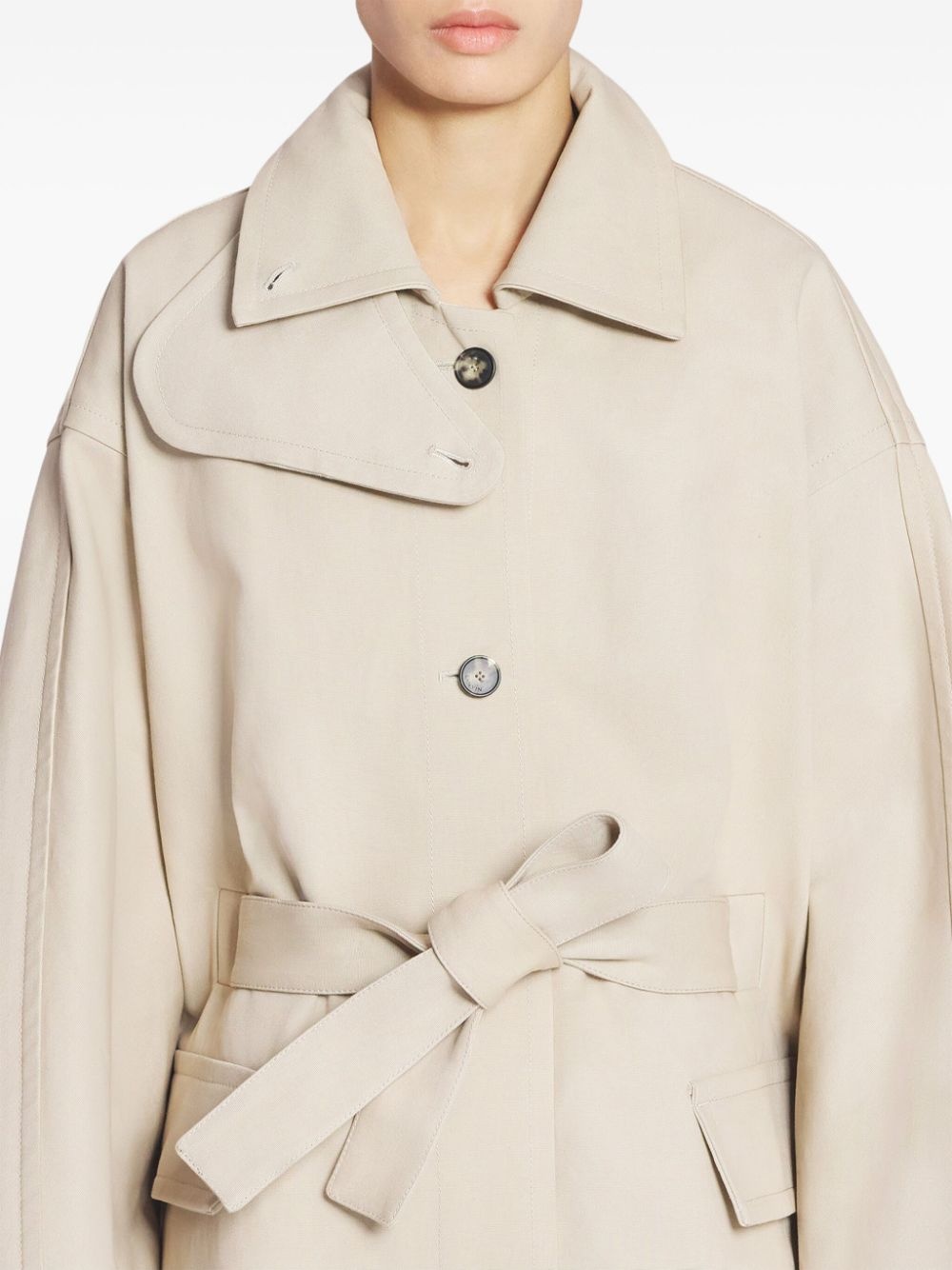 spread-collar coat - 5