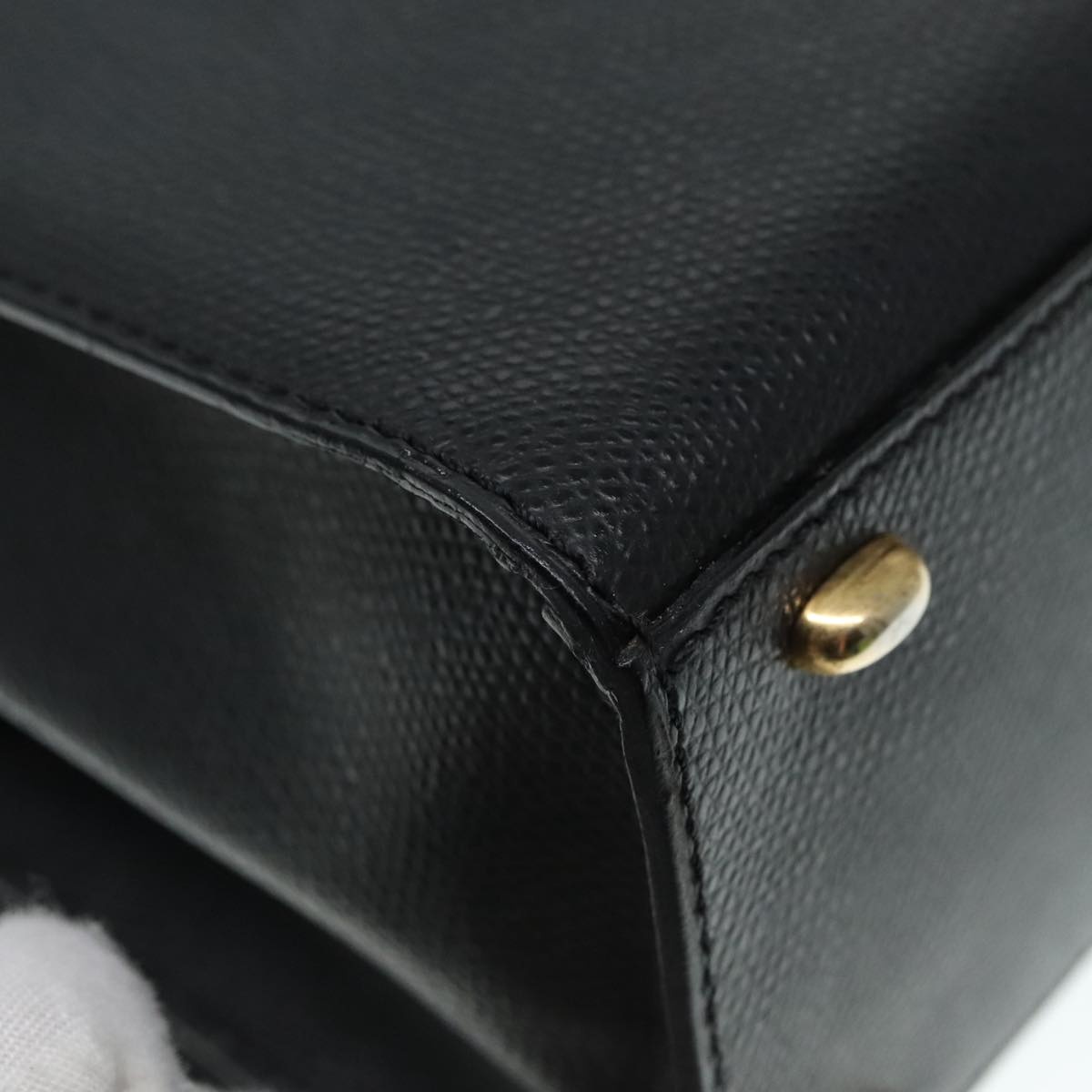 CELINE Hand Bag Leather Black Gold - 9