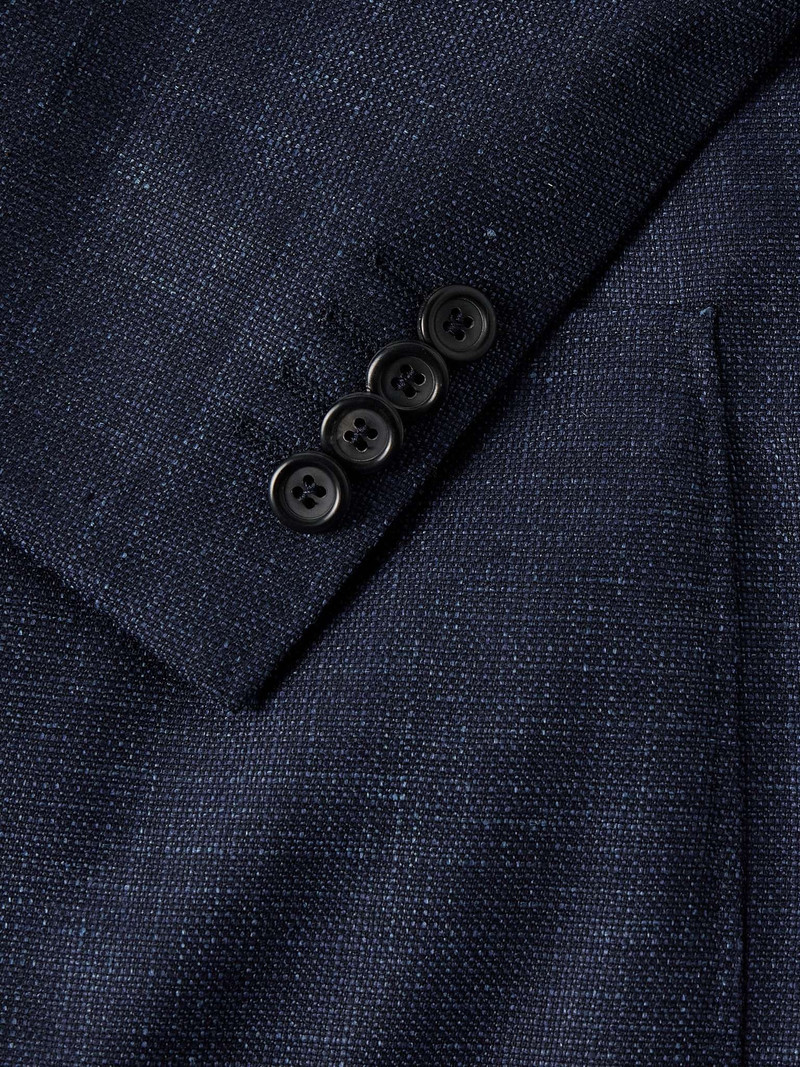 Kei Unstructured Wool, Silk and Linen-Blend Blazer 4