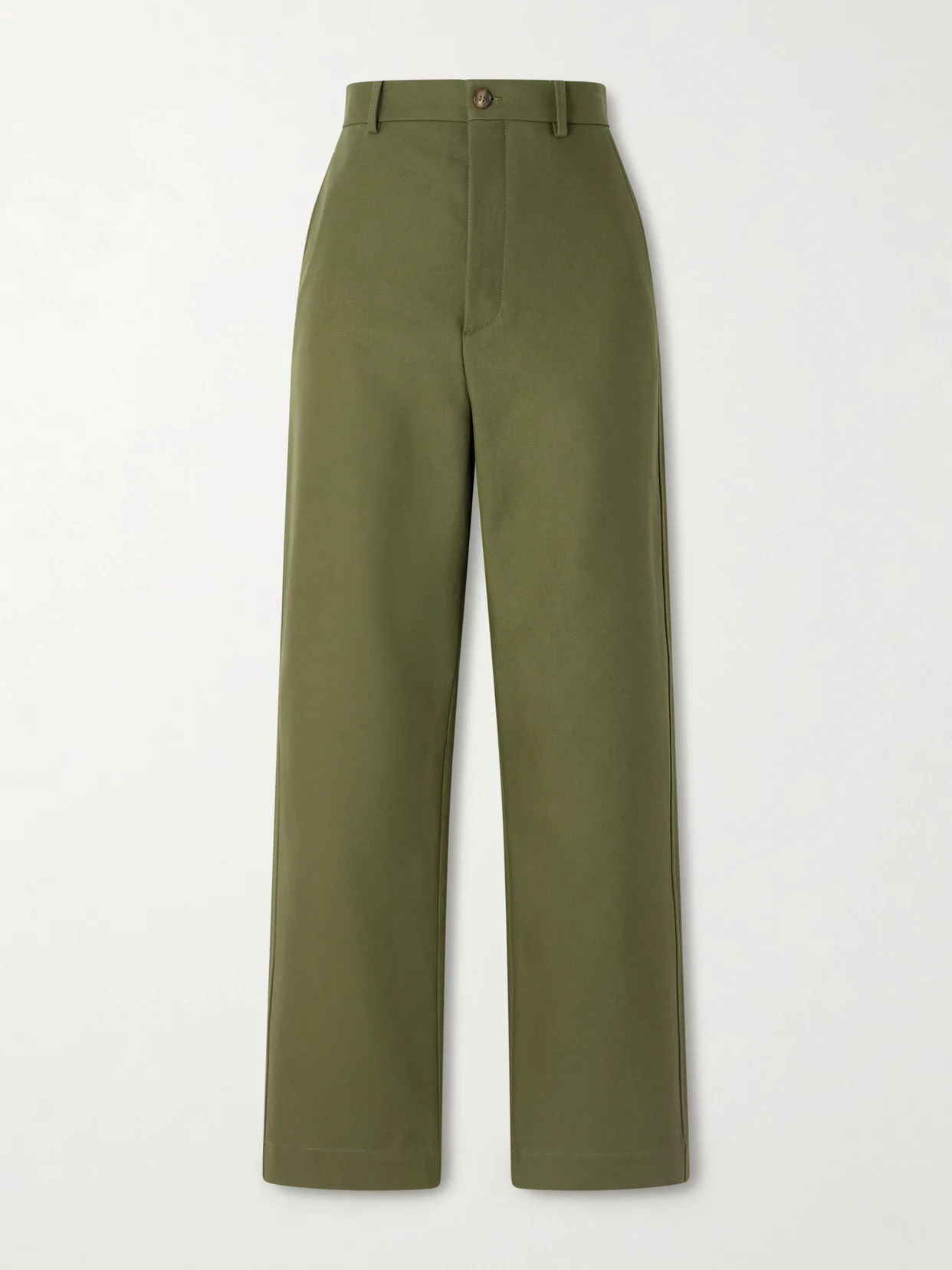 Cotton-drill Straight-leg Pants - 1