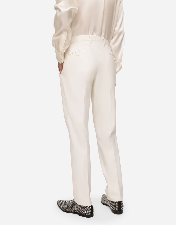 Stretch wool tuxedo pants - 4