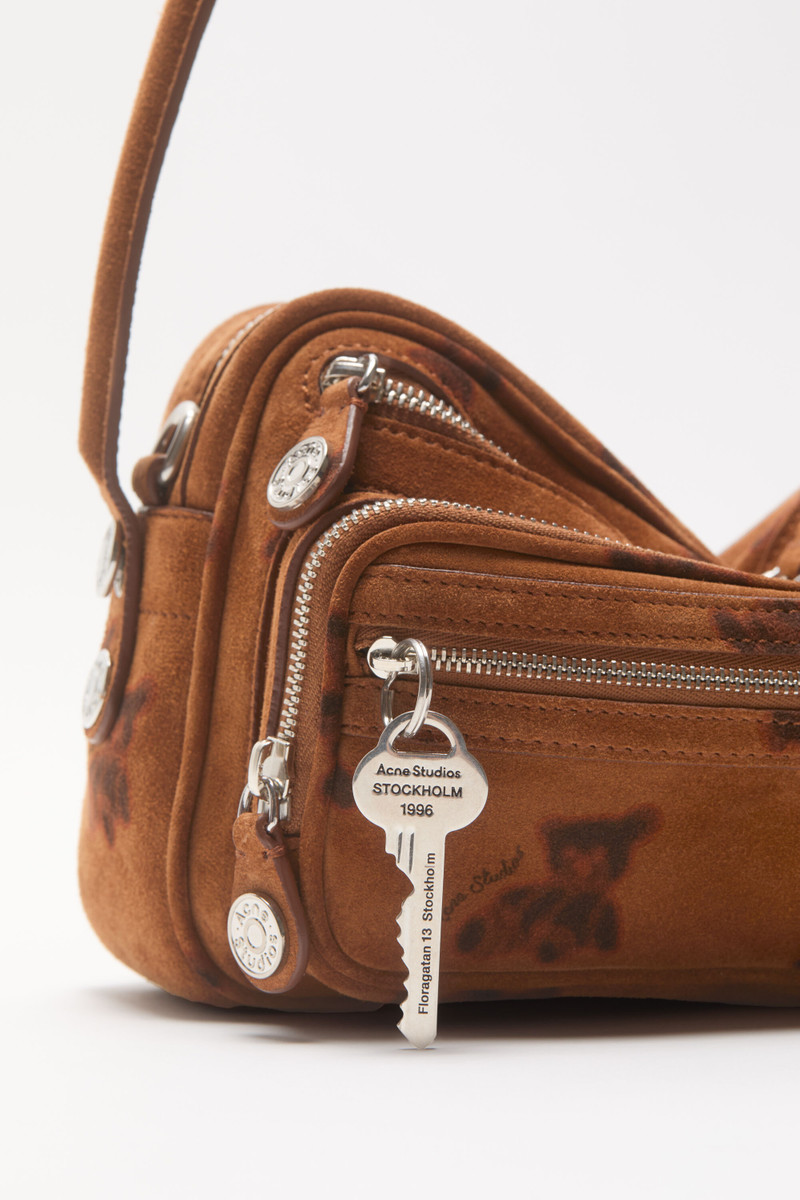 Camero Party Suede Shoulder Bag - Rust brown 4
