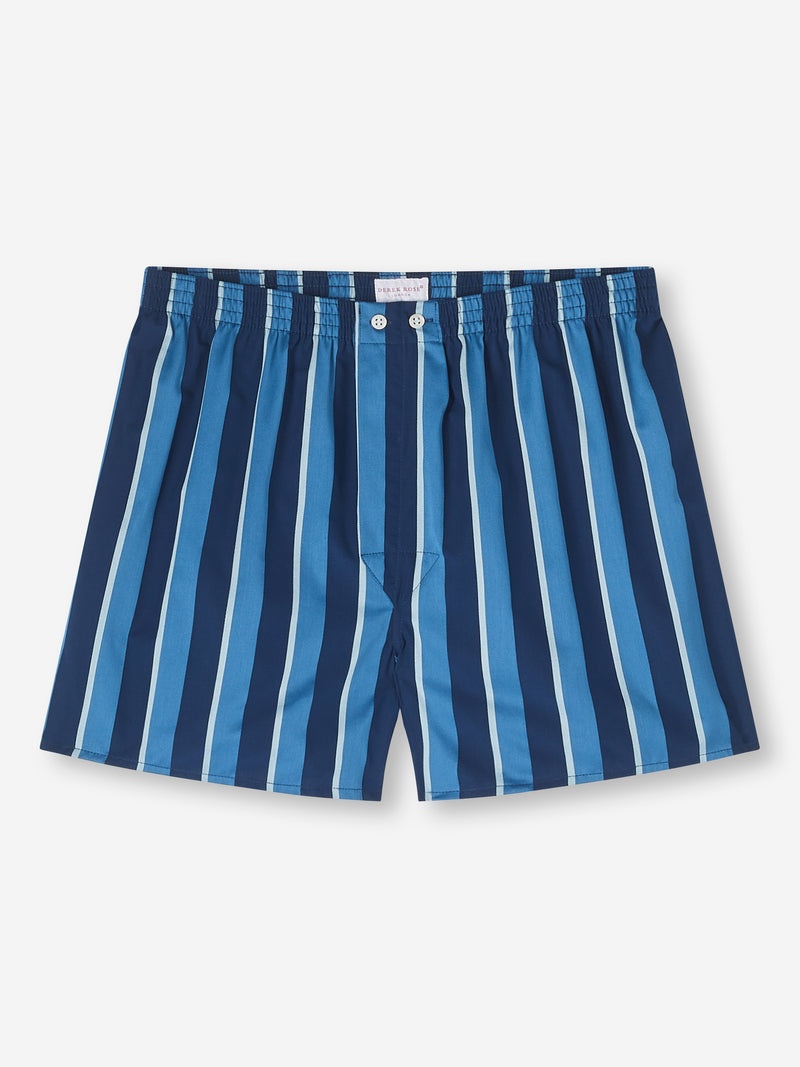 Men's Classic Fit Boxers Royal 220 Cotton Blue - 1