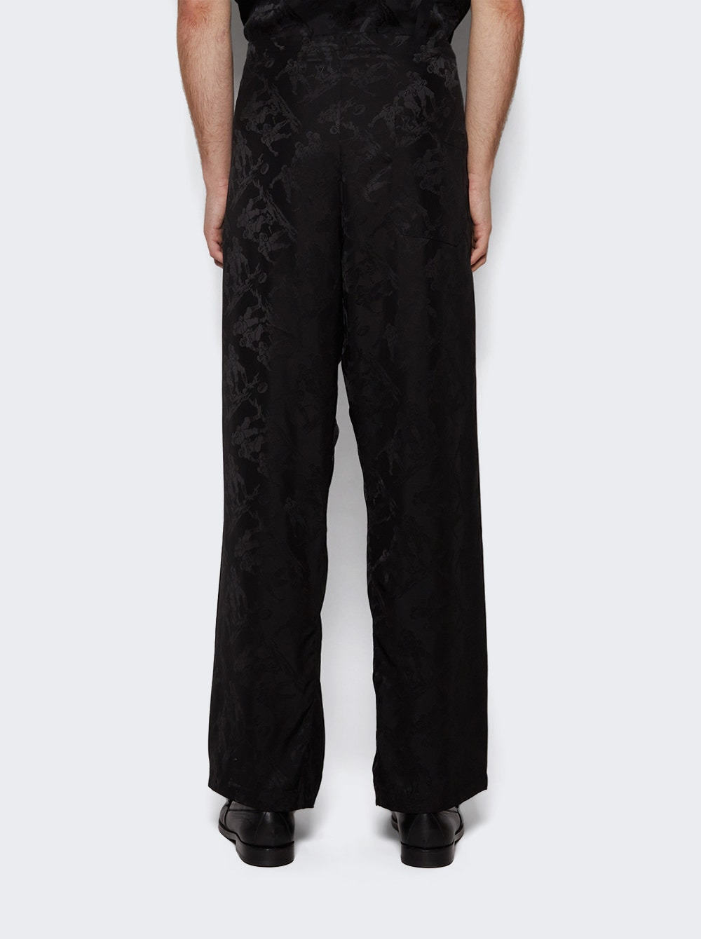 Football Jacquard Pajama Pants Black - 5