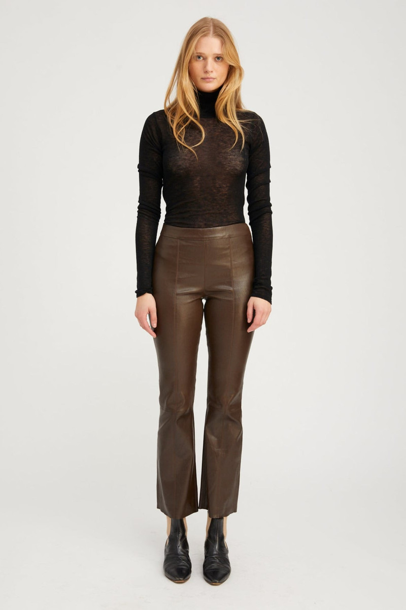 AMERICANO LEATHER ANKLE FLARE WITH PRINCESS SEAMS 1