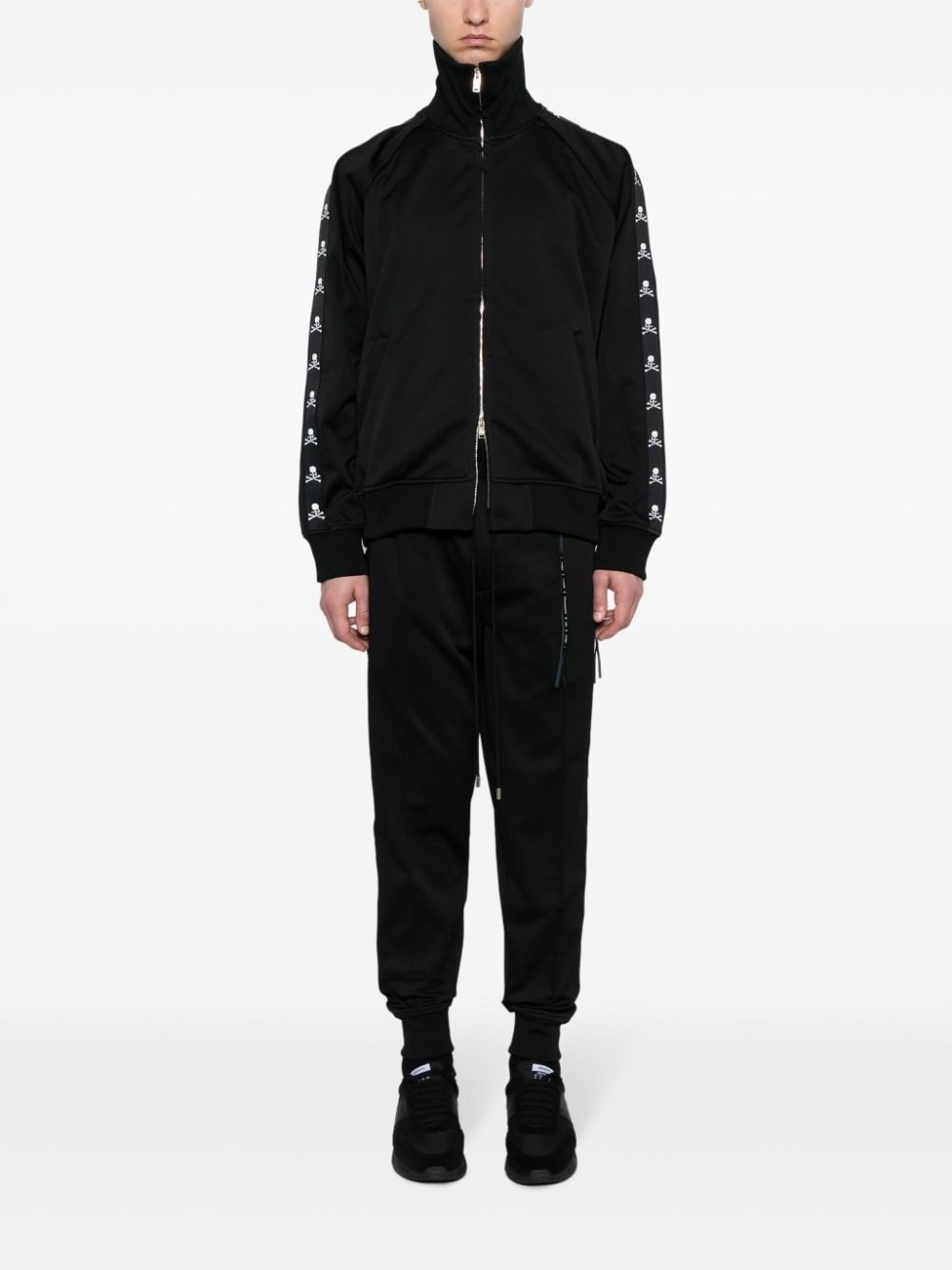 logo-tape panelled jacket - 2