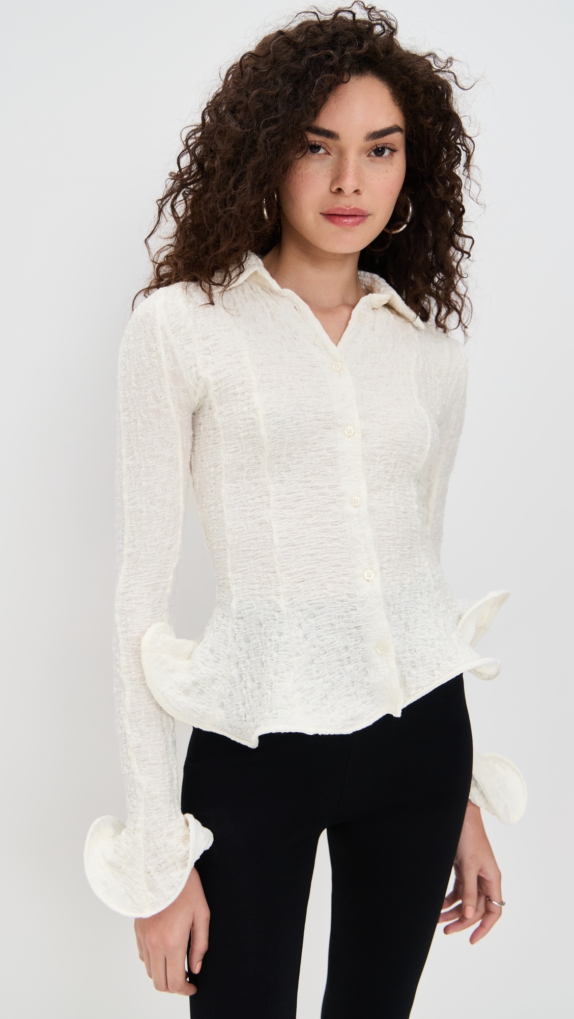 Cardigan with Flutter Detail - 6
