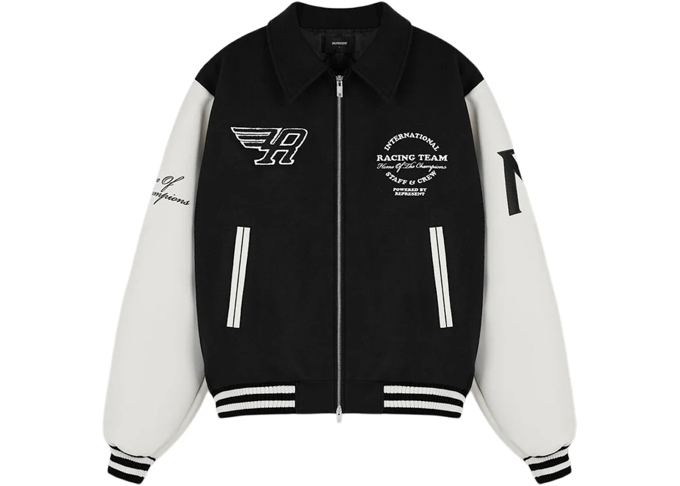 Represent Racing Team Varsity Jacket Black/White - 1