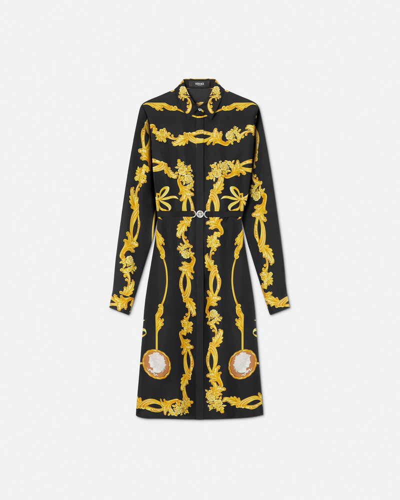 Cameo Silk Midi Shirt Dress 1