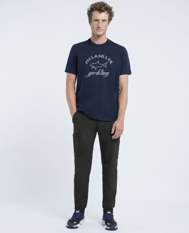 Paul & Shark Stretch nylon Cargo Trousers with drawstring outlook