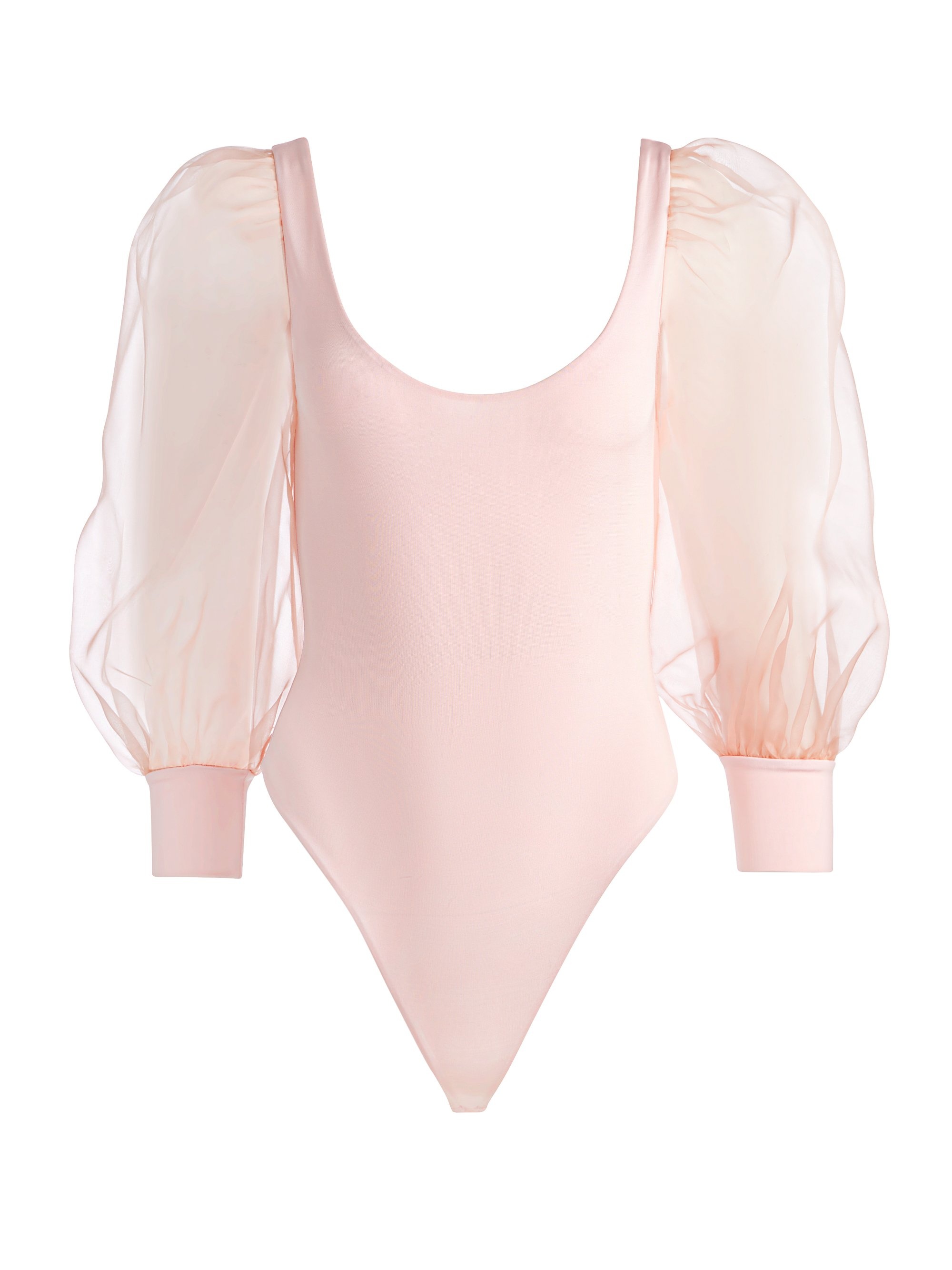 JILLIANNE SCOOP NECK PUFF SLEEVE BODYSUIT - 1