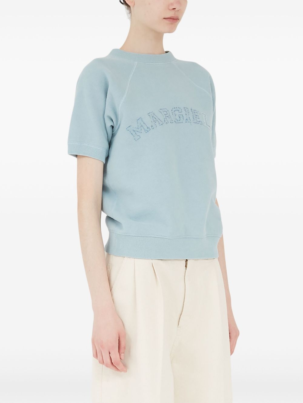 logo-print cotton sweatshirt - 3