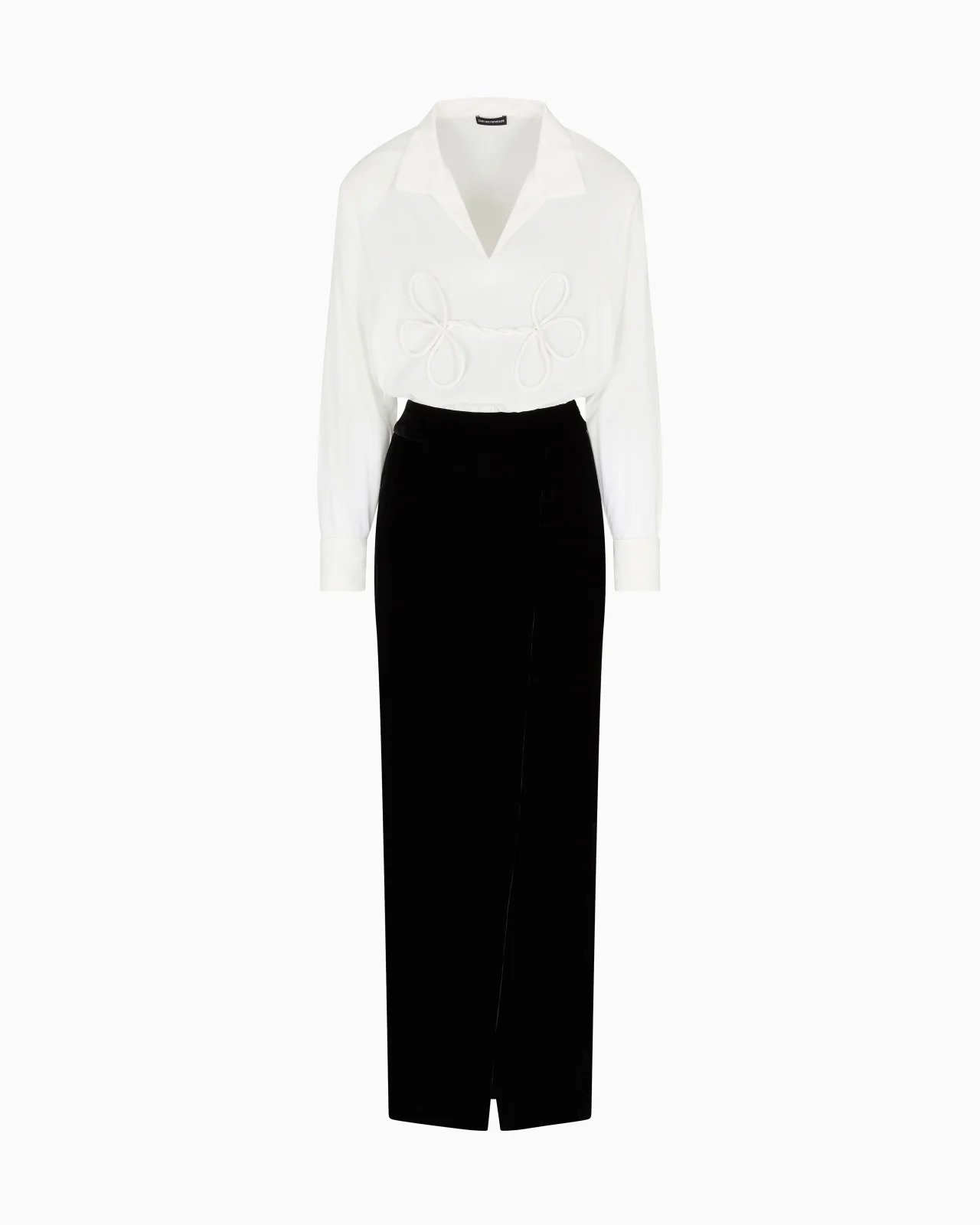 ASV JEU DE CARTES VELVET DRESS WITH A TWO-PIECE EFFECT - 1