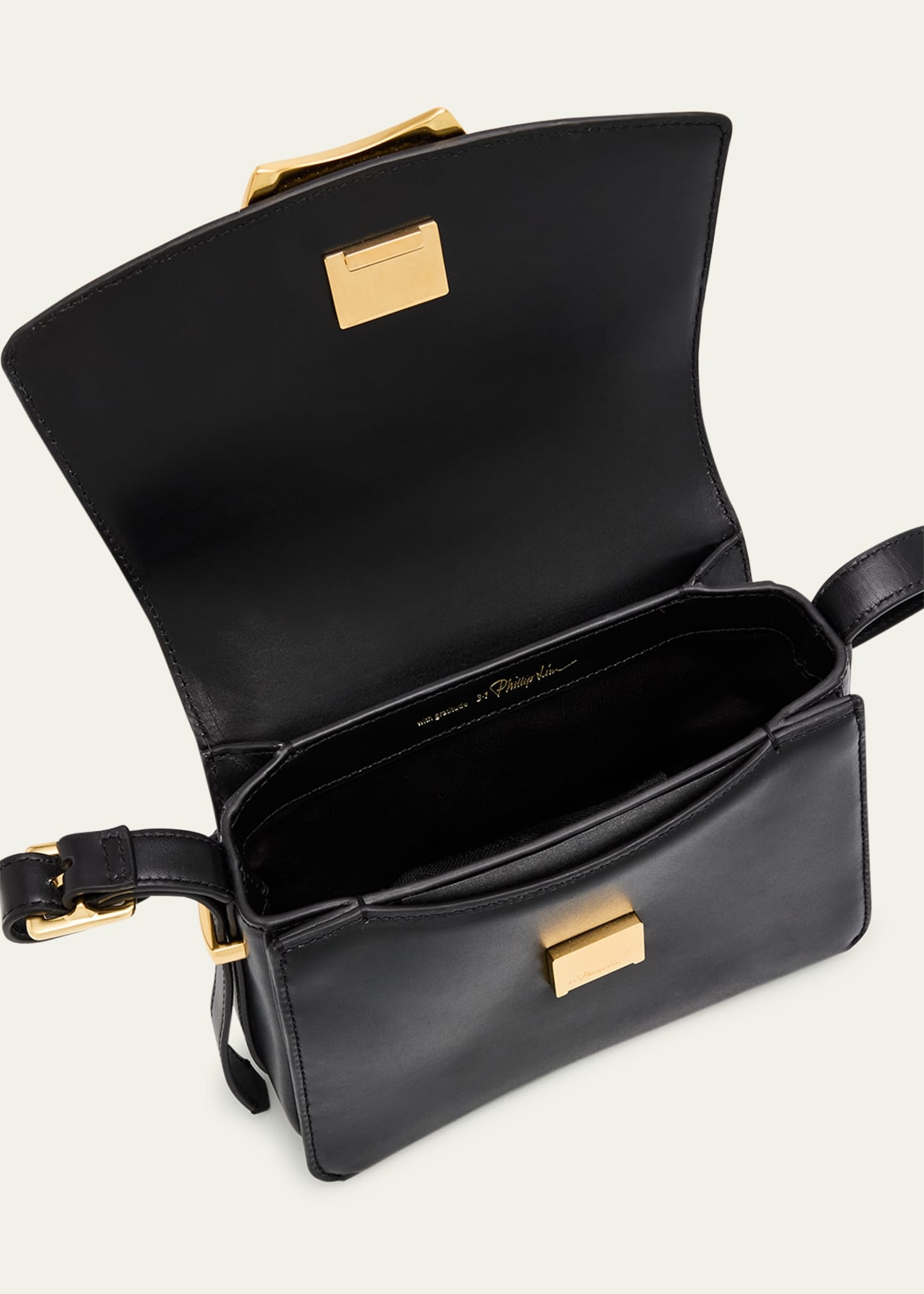 ID Flap Leather Shoulder Bag - 4
