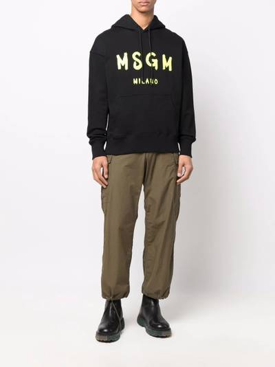 MSGM logo-print hoodie outlook