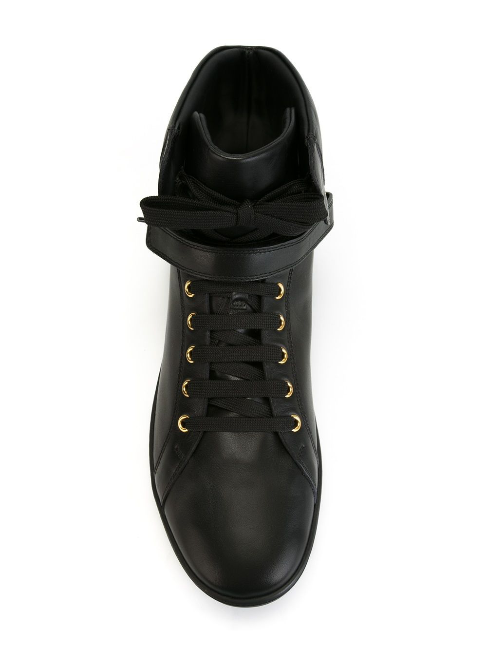 hook & loop strap hi-top sneakers - 4