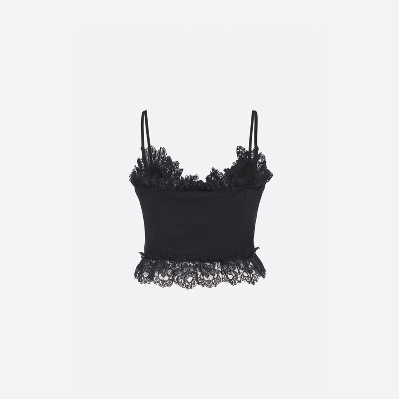 Alessandra Rich SILK BUSTIER TOP outlook