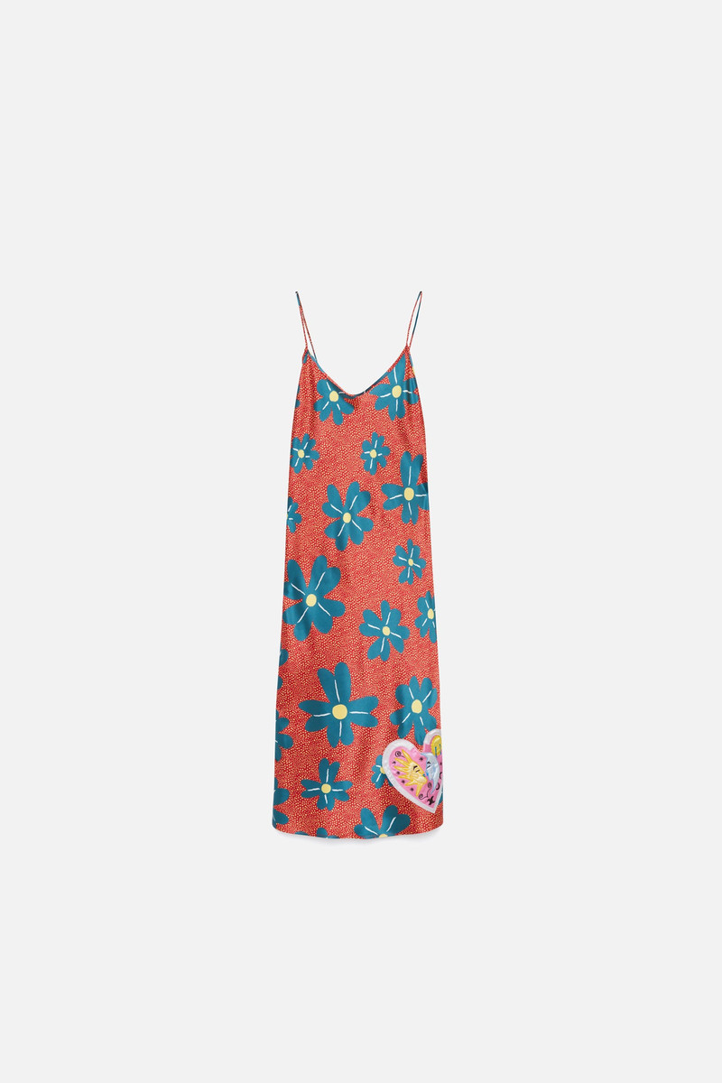 FLORAL PRINT SILK DRESS 1
