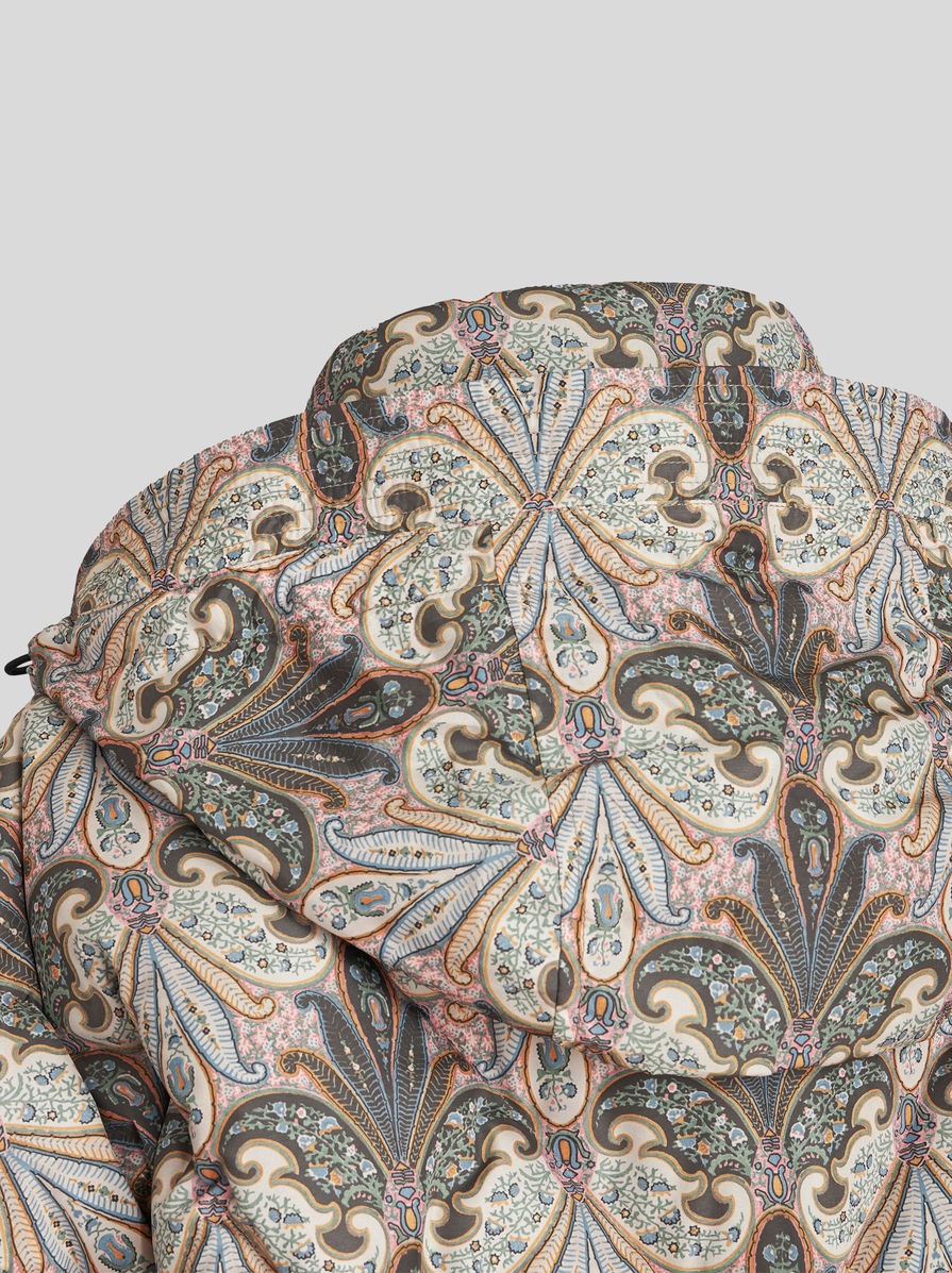 DOWN JACKET WITH PAISLEY MEDALLION PRINT - 6