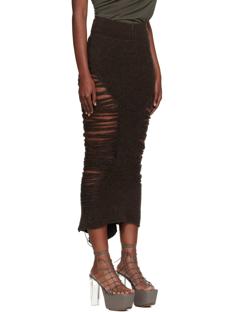 Brown Concordians Calf Dauphine Midi Skirt 2