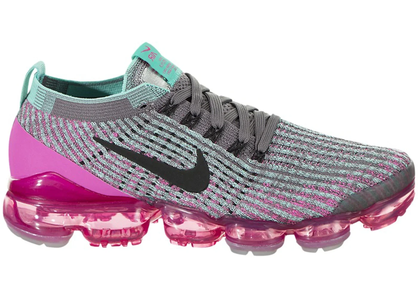 Nike Air VaporMax Flyknit 3 Gunsmoke Fuchsia (Women's) - 1