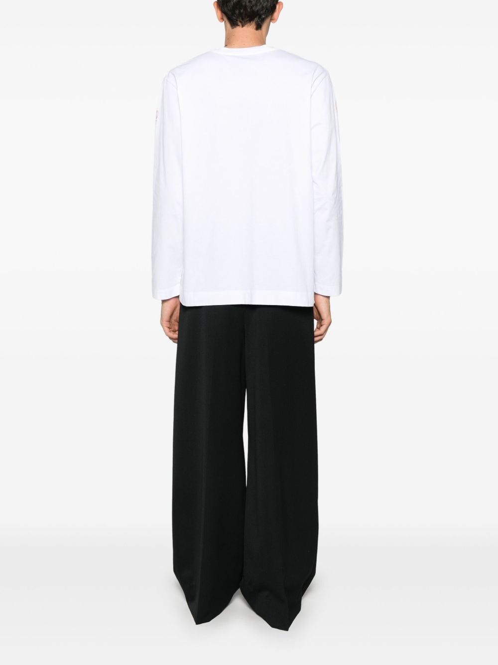 carnation-print long-sleeve T-shirt - 3