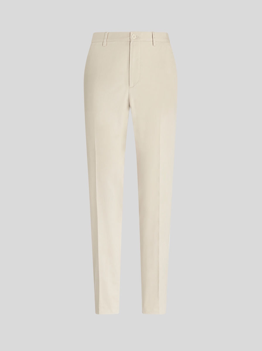 COTTON GABARDINE TROUSERS - 1