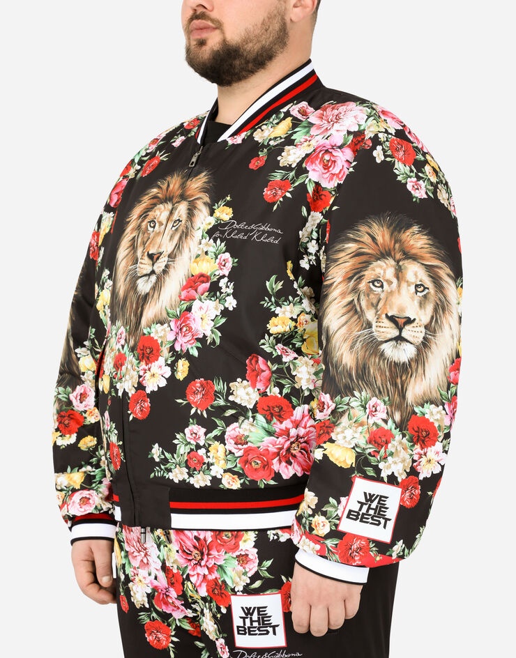 Nylon jacket with lion mix print - 8