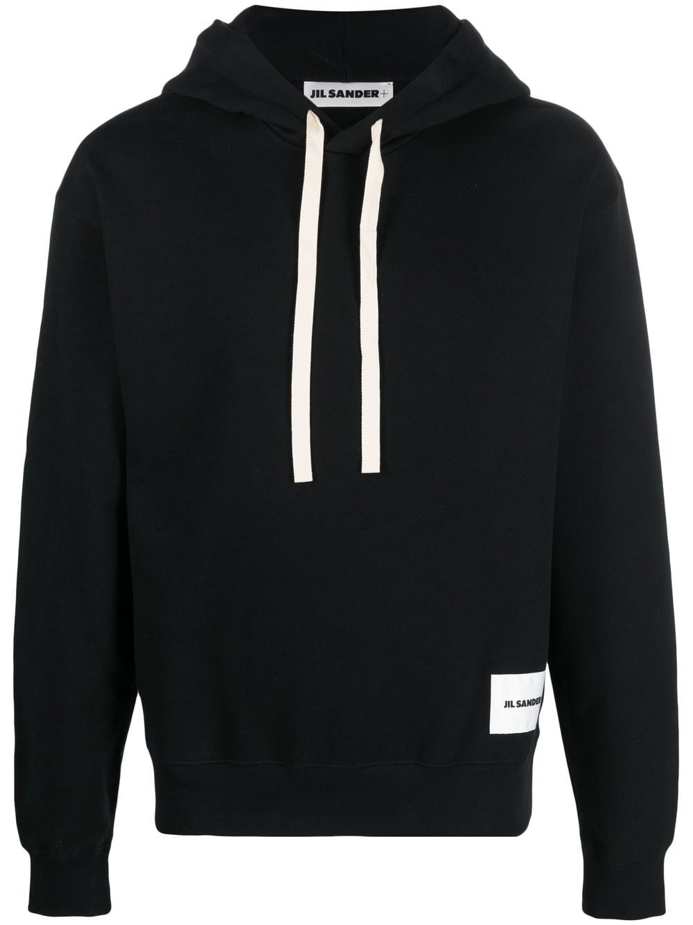 logo-patch drawstring hoodie - 1
