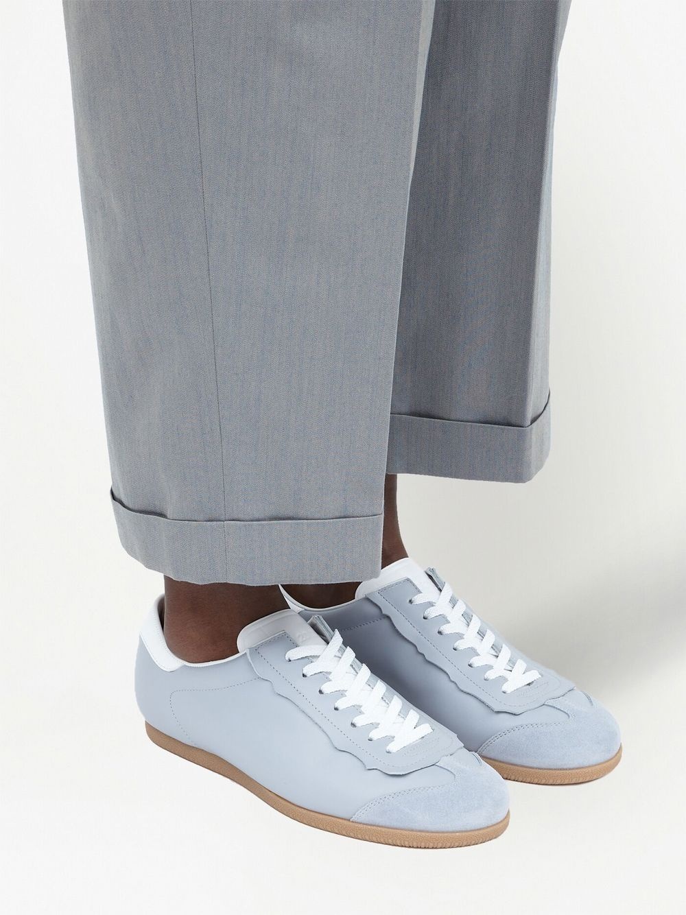 panelled low-top sneakers - 4