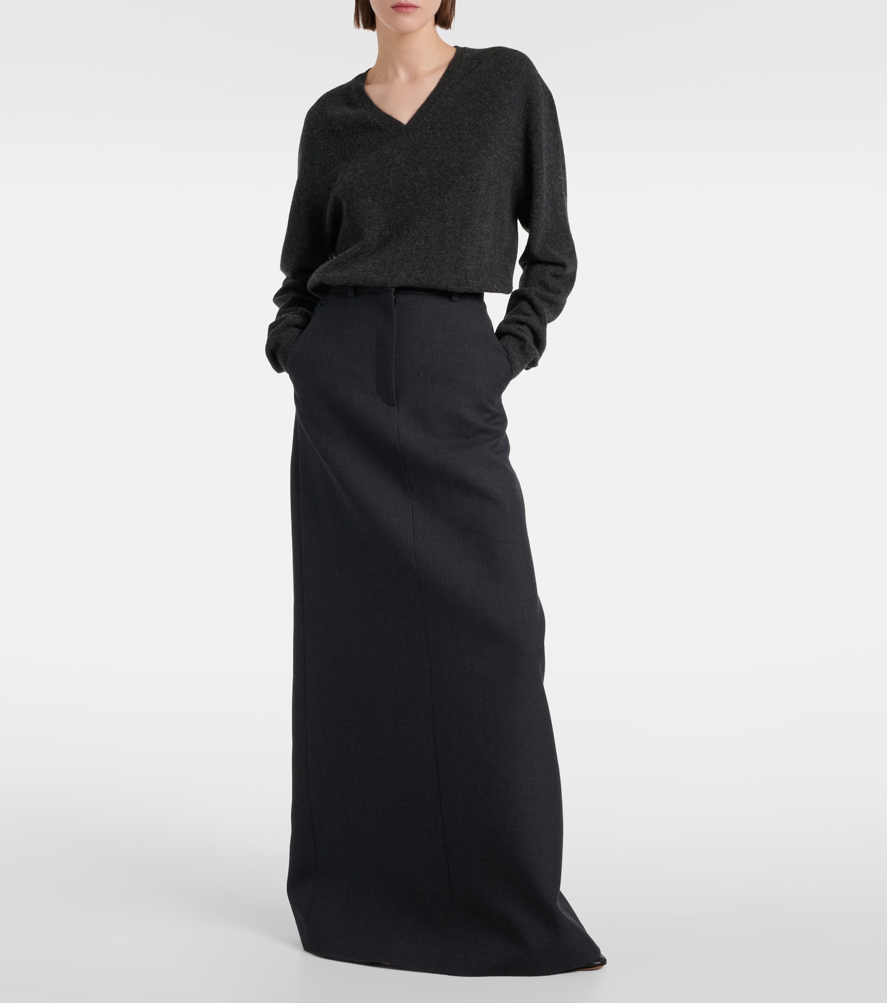 Roux wool and silk maxi skirt - 2
