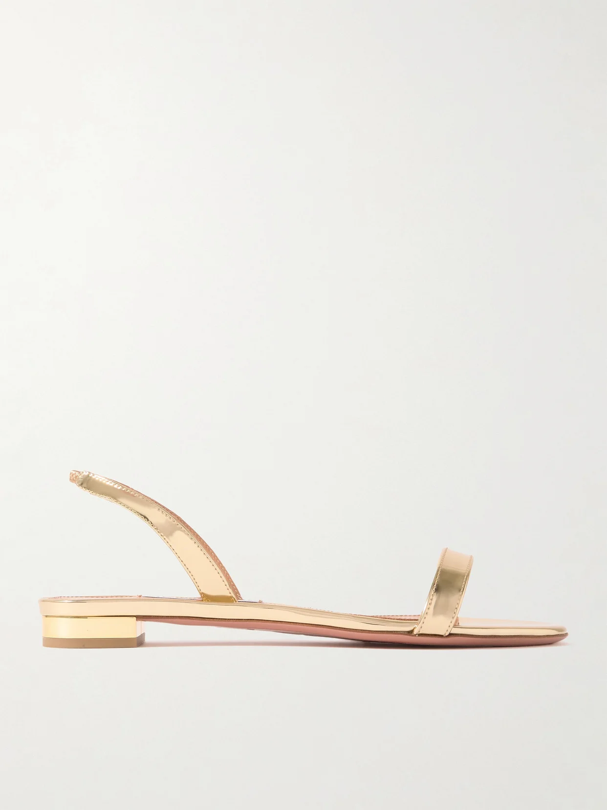 So Nude Mirrored-leather Slingback Sandals - 1