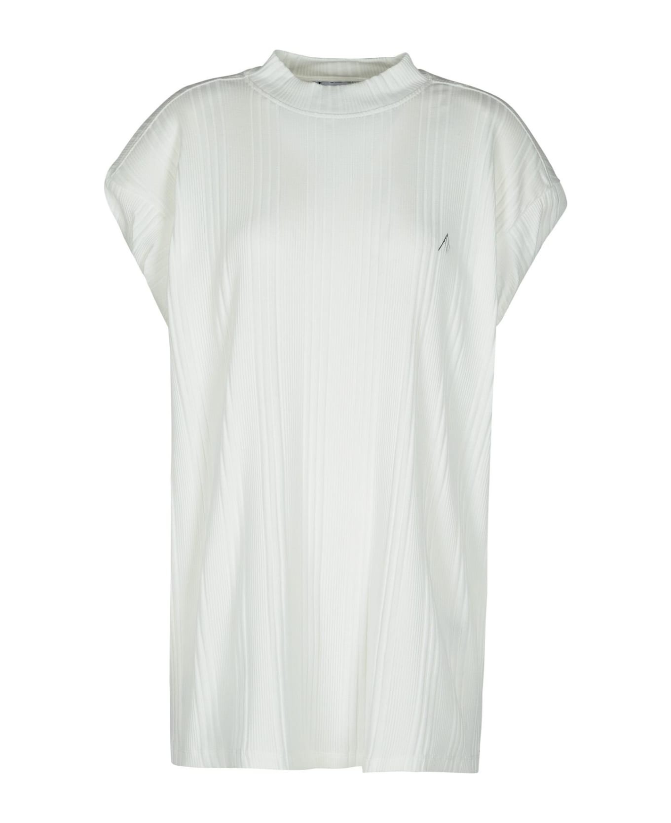 'laurie' White Cotton T-shirt - 1